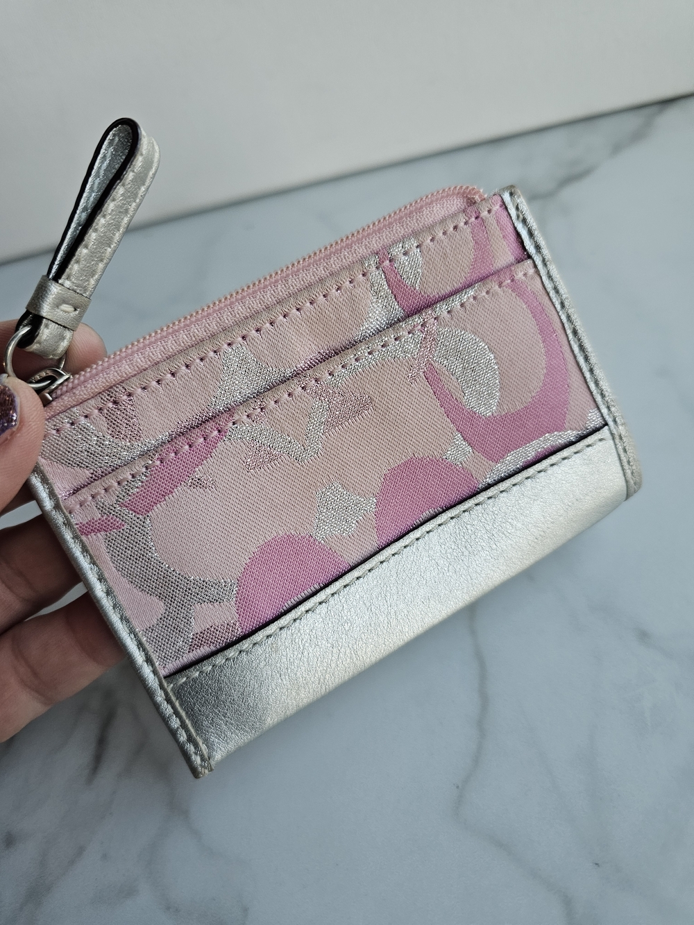 Pink Kisslock Wristlet and Card Wallet - Picture 2 of 12